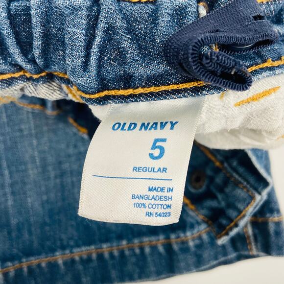 Old Navy Girls Cargo Jean Shorts Size 5 Adjustable Waist - Picture 7 of 8